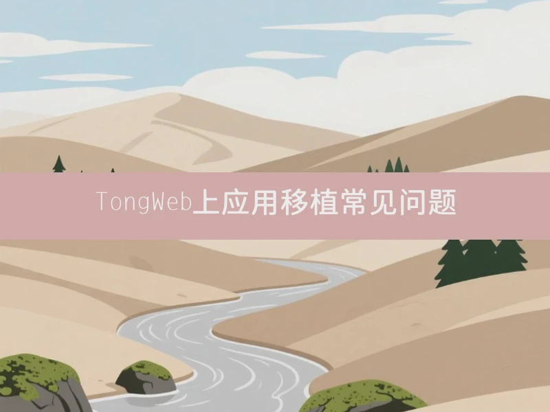 TongWeb上应用移植常见问题