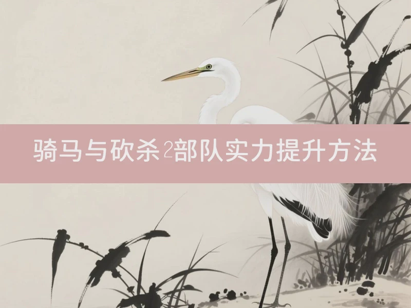 骑马与砍杀2部队实力提升方法