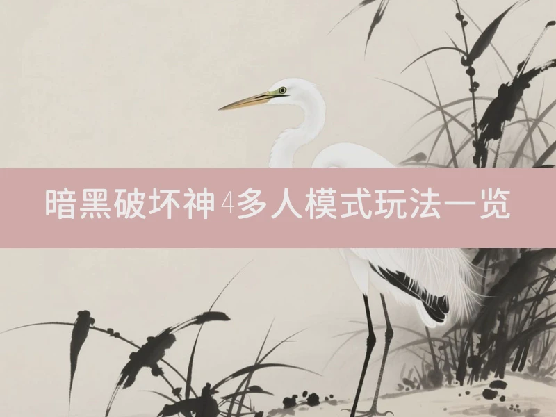 暗黑破坏神4多人模式玩法一览