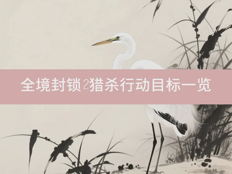 全境封锁2猎杀行动目标一览