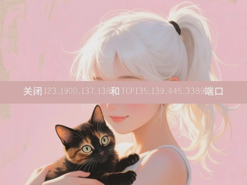 关闭123、1900、137、138和TCP135、139、445、3389端口