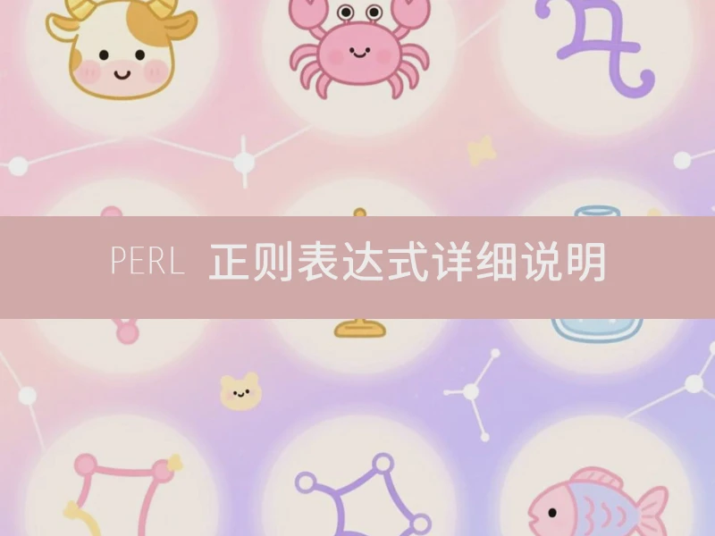 PERL 正则表达式详细说明
