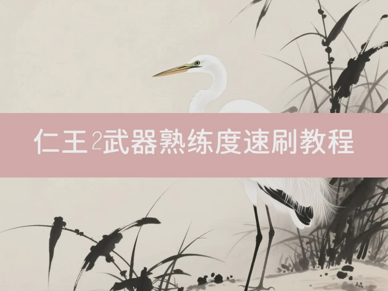 仁王2武器熟练度速刷教程