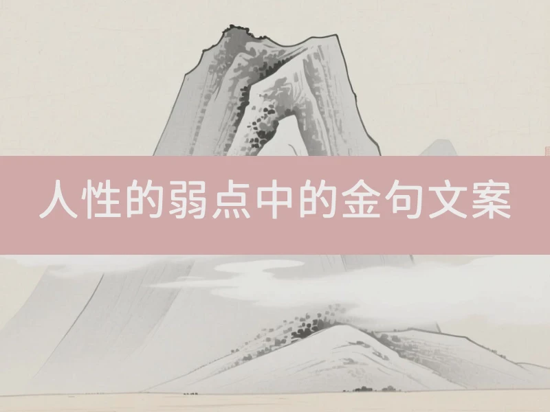 人性的弱点中的金句文案