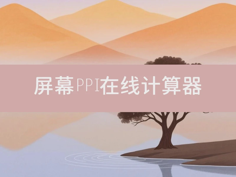 屏幕PPI在线计算器