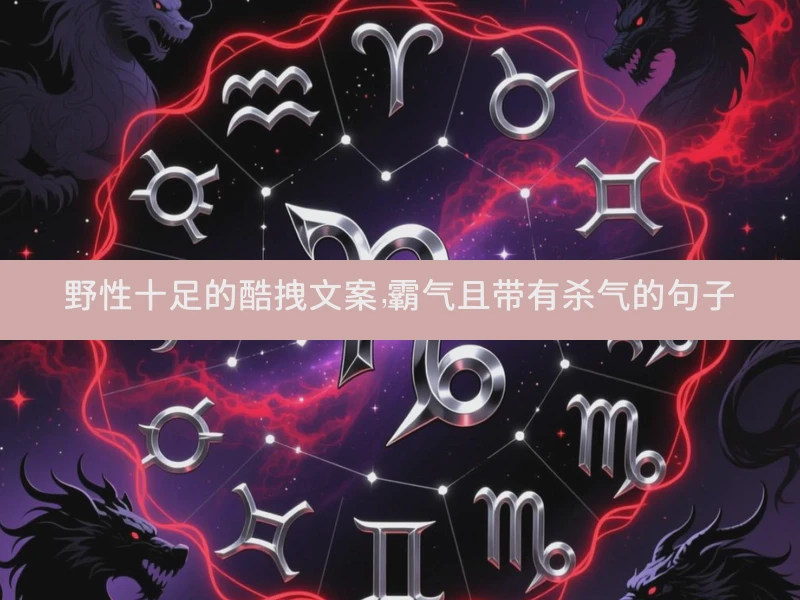 野性十足的酷拽文案，霸气且带有杀气的句子