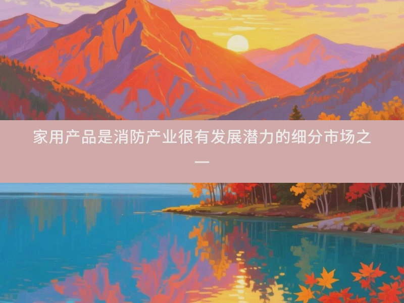 家用产品是消防产业很有发展潜力的细分市场之一