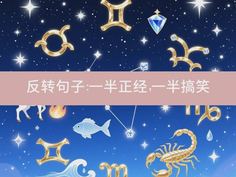 反转句子：一半正经，一半搞笑