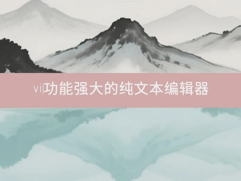 vi|功能强大的纯文本编辑器