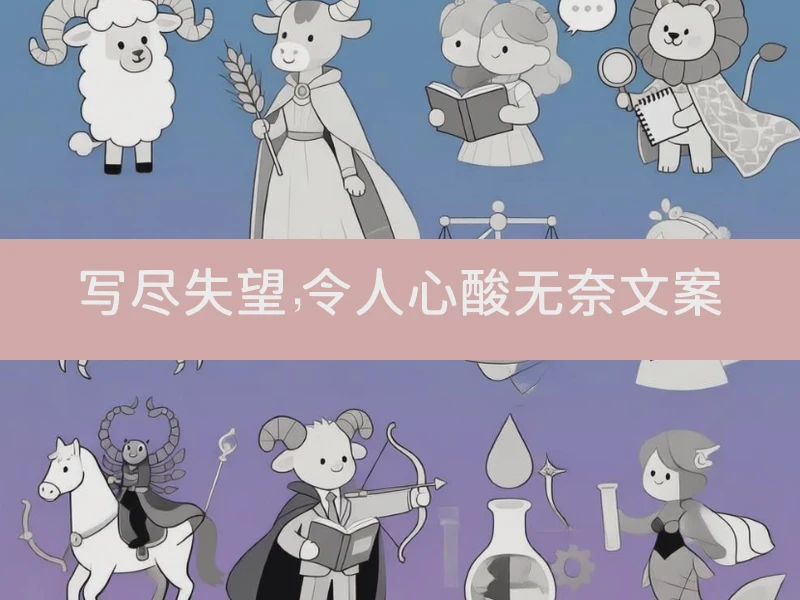 写尽失望，令人心酸无奈文案