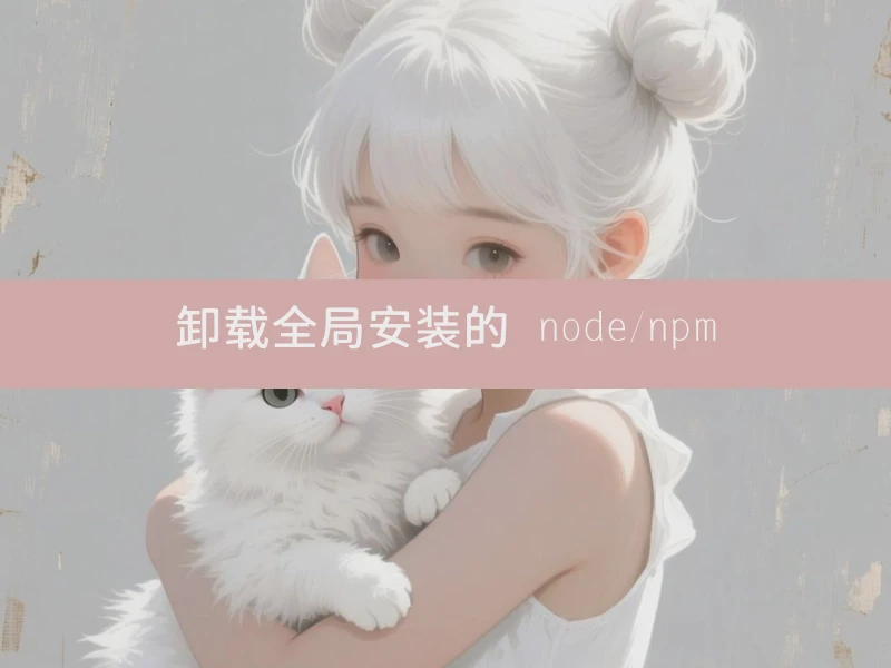 卸载全局安装的 node/npm