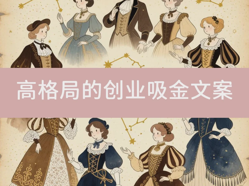 高格局的创业吸金文案