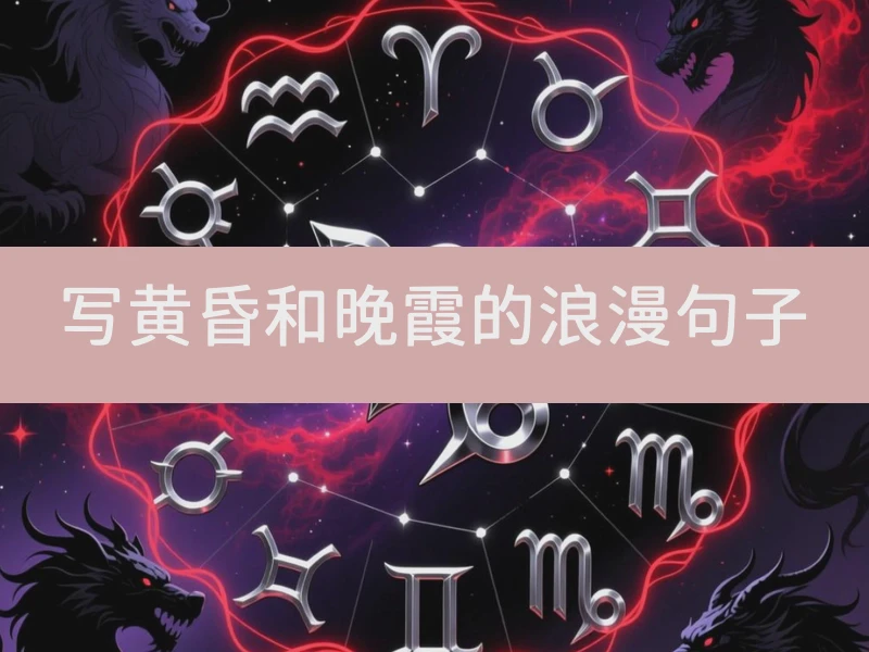 写黄昏和晚霞的浪漫句子