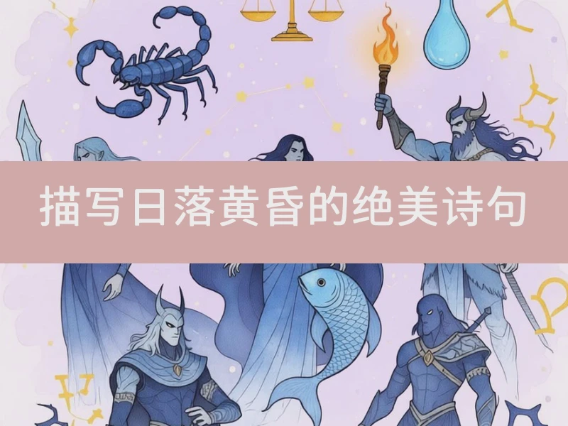 描写日落黄昏的绝美诗句