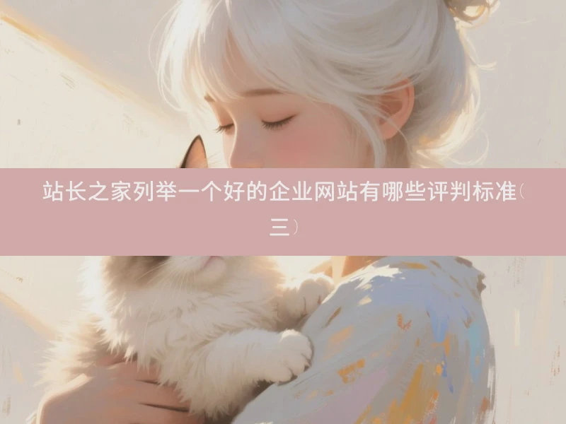 站长之家列举一个好的企业网站有哪些评判标准(三)