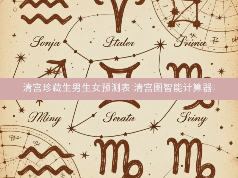 清宫珍藏生男生女预测表(清宫图智能计算器)