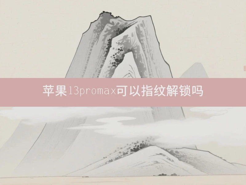 苹果13promax可以指纹解锁吗
