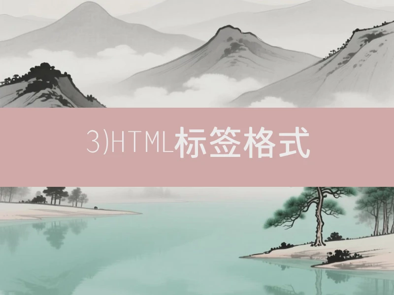 3）HTML标签格式