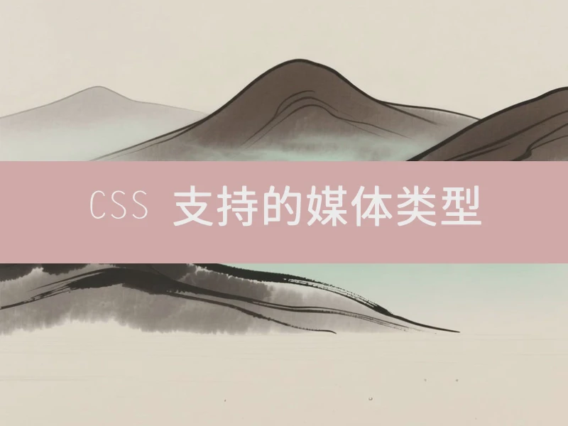 CSS 支持的媒体类型
