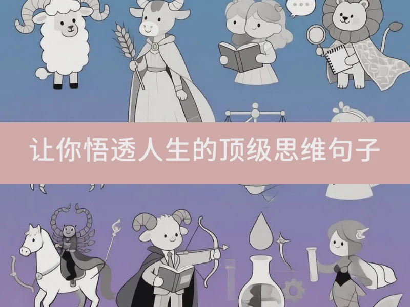 让你悟透人生的顶级思维句子