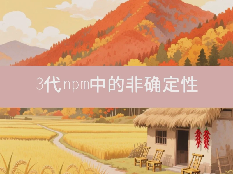 3代npm中的非确定性