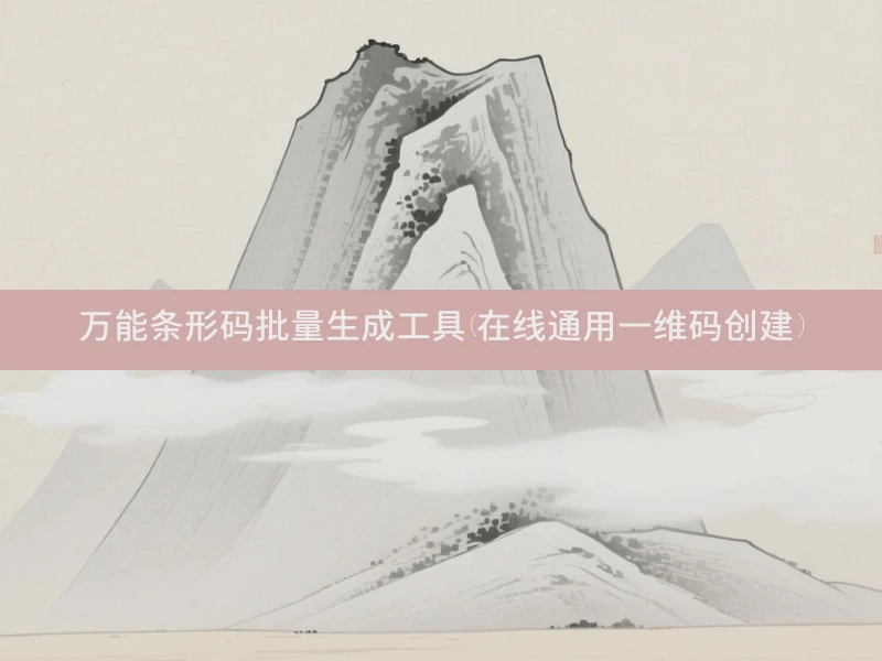 万能条形码批量生成工具(在线通用一维码创建)