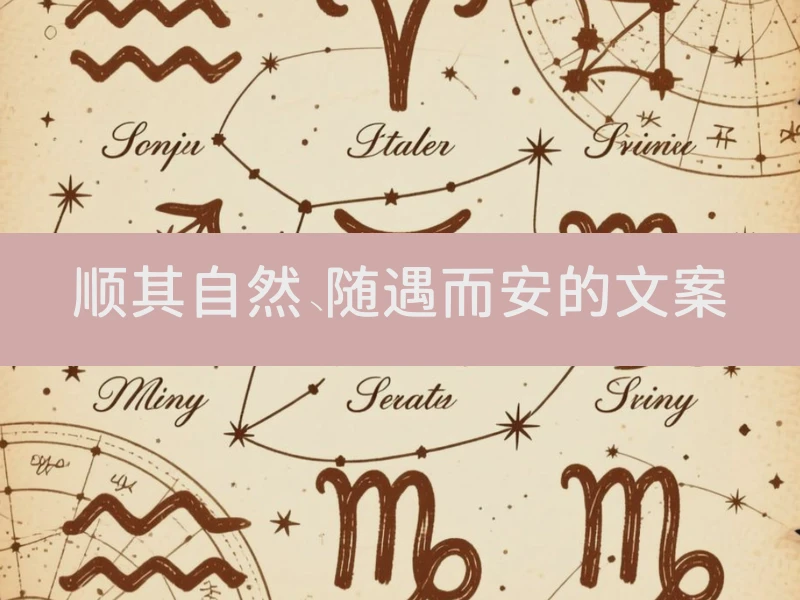 顺其自然、随遇而安的文案