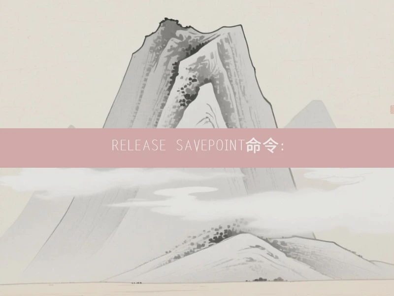 RELEASE SAVEPOINT命令: