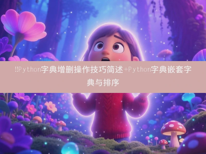 !!Python字典增删操作技巧简述+Python字典嵌套字典与排序